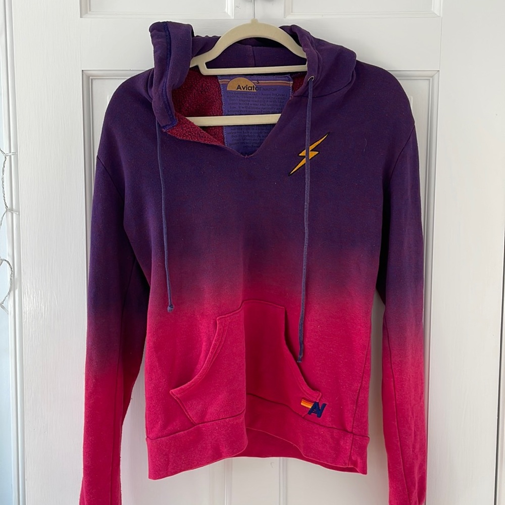 Pink Purple Cute Aviator Nation Hoodie
